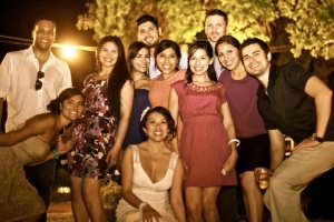 The beautiful bride and all my friends.