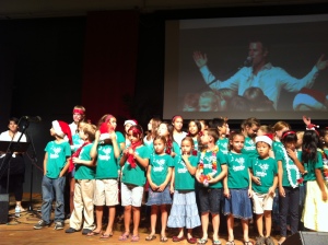The entire study body of the Learning Center. 70 students for only our third year! This was our Christmas Program.