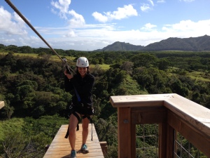 Ziplining in Kauai...Thanks Carmel.